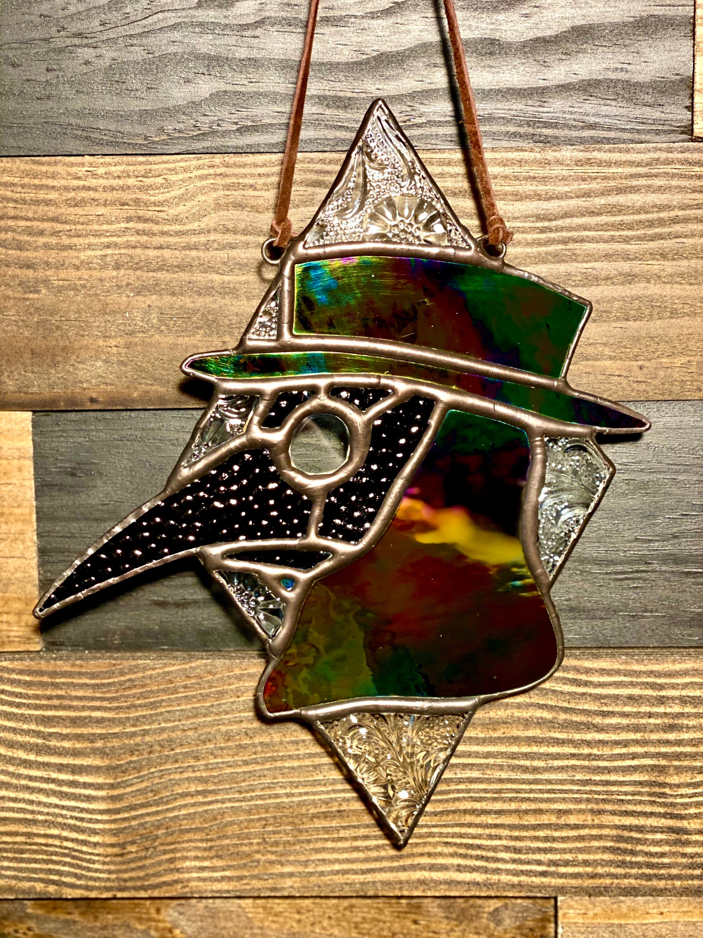 Vintage Doctors Plague Mask Stained Glass Handmade Gift Etsy