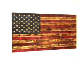 Wooden American flag