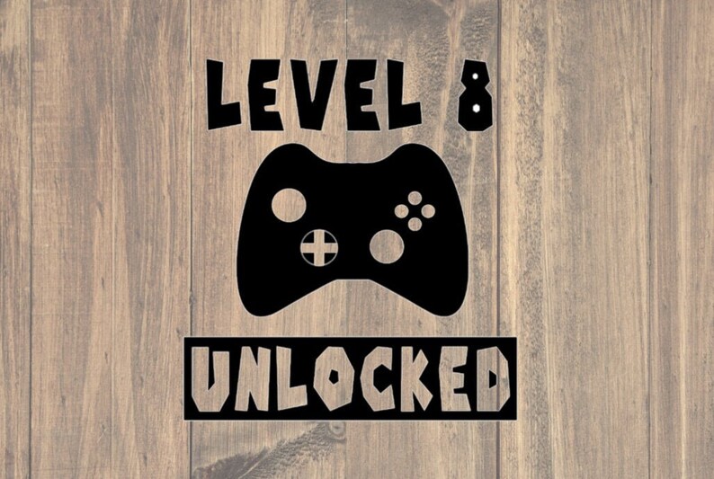 Download Level 8 Unlocked 8th Birthday Birthday SVG Gaming | Etsy