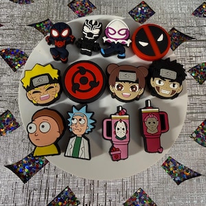 Silicone Focal Beads for Beadable Pens: Naruto, Spider-Man, Rick & Morty Characters