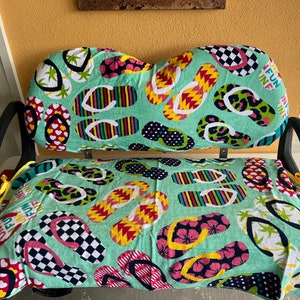 Flip Flops! Universal Golf Cart Seat cover for Club Car, Evolution, EZ Go, ICON, and Yamaha golf cart models