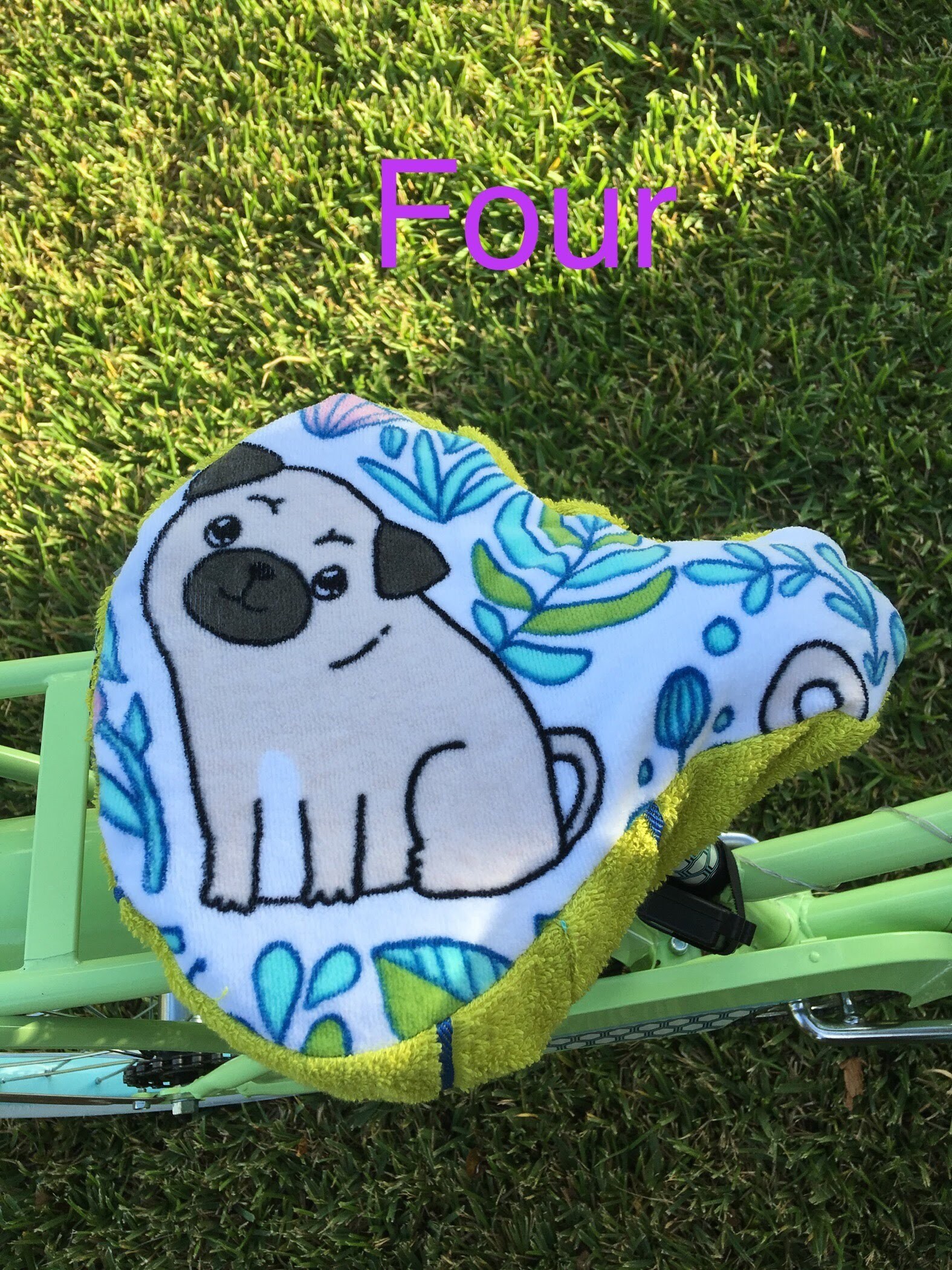 Pug Tug Beach Cruiser Bike Seat Cover Etsy
