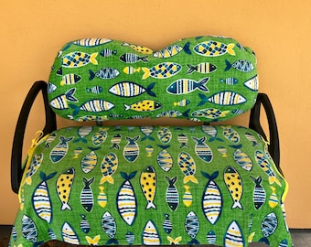Tropical Fish Golf Cart Seat Cover Set for Club Car, ICON, Evolution, EZGo, Star, and Yamaha golf carts