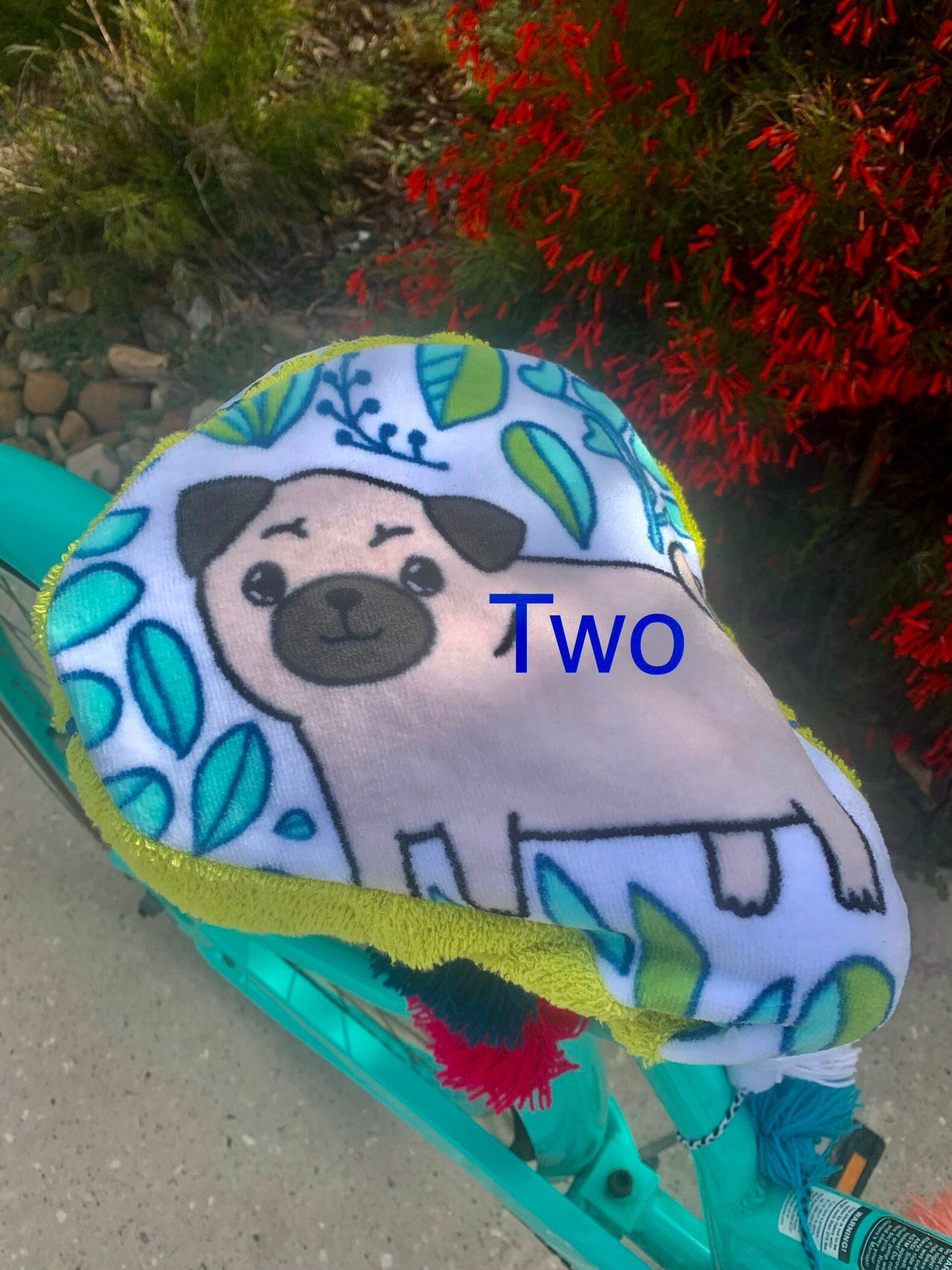 Pug Tug Beach Cruiser Bike Seat Cover Etsy