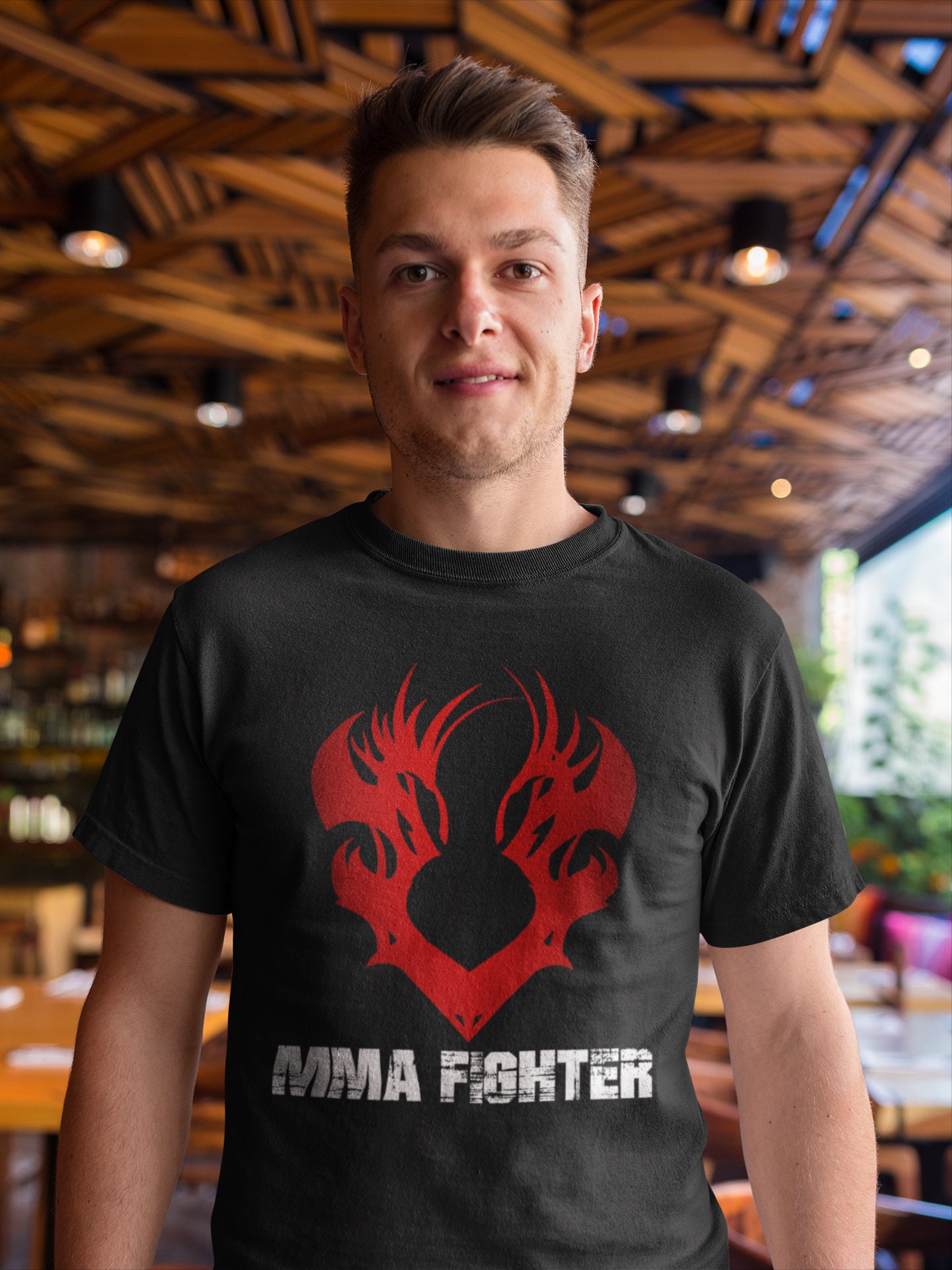 Fighter Mens Mixed Martial Arts TShirt MMA Gym Training Top Etsy