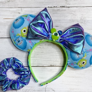 Monster Inc Mickey ears, Monster Inc ears, Monster inc costume, Sulley, Sulley Mickey ears, Boo inspired ears, Mike Wazowski costume