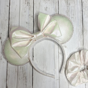 Crocodile Mickey Ears Peter Pan Minnie Tinker Bell Fairy Princess Headband Scrunchies