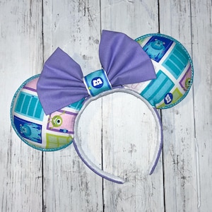 Monster Inc Mickey ears, Purple Mickey ears, Disney outfits, Mike & Sully, Pixar Ears, Monster ears, theme park outfits, Monster Inc outfit