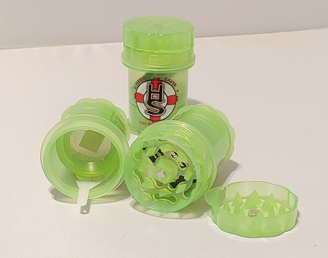 Mini Herb Saver Grinder 1.5 X 2.5 Herb Grinder various Colors Available