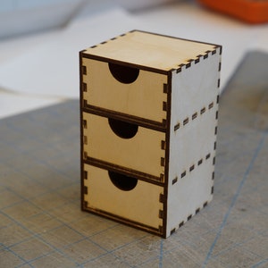 Laser-Cut Drawers for Dice and Miniatures