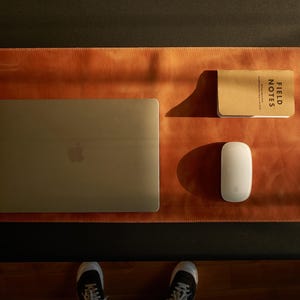 Large Leather Desk Pad with Personalization | Custom Laptop & Mouse Mat | Office Desk Accessories | Big and Large mousepad | Gift for Him