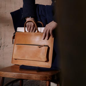 Leder Tablet Umhängetasche: Alltags Arbeit Aktentasche, passend für iPad Pro & Air 11 Zoll