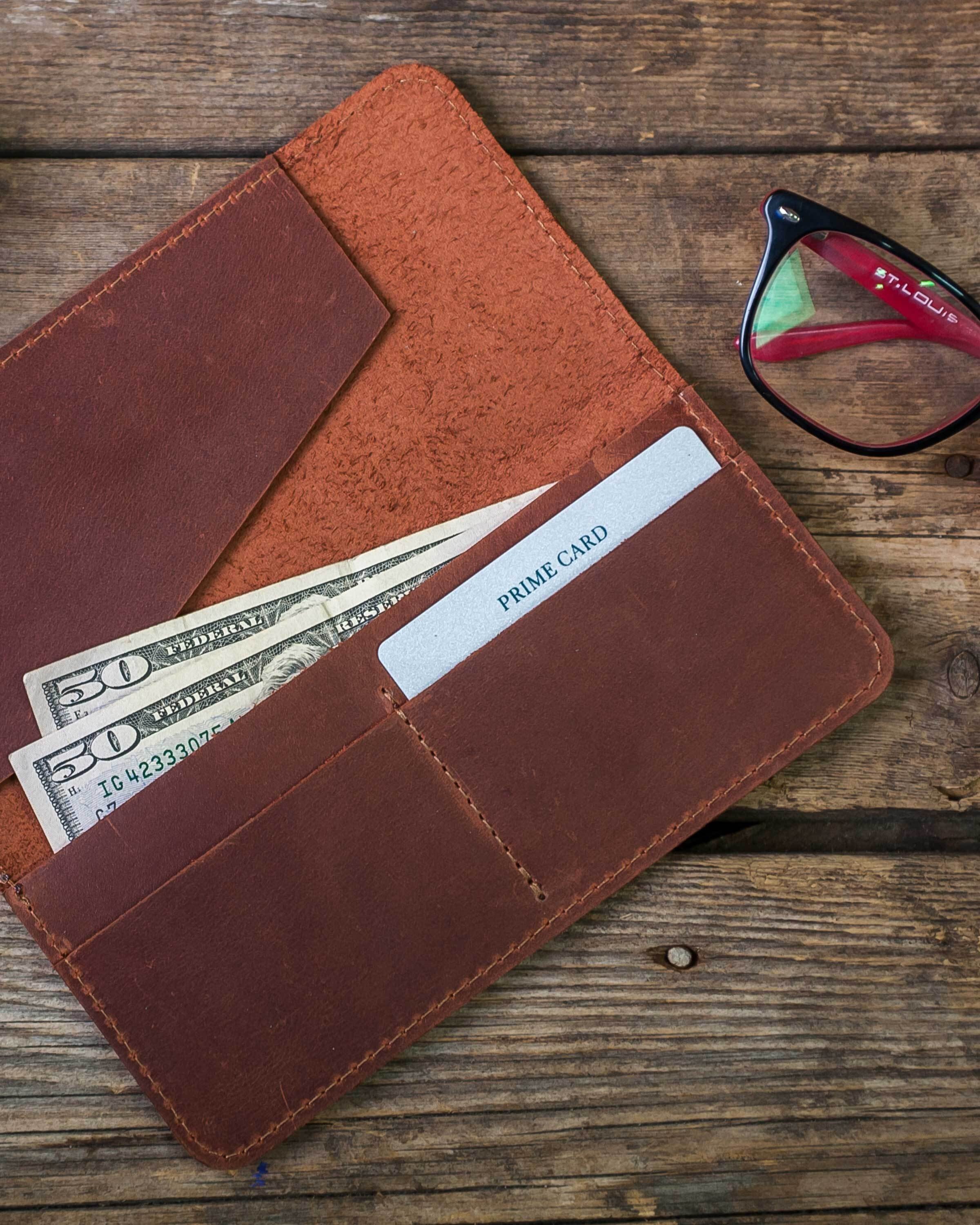 Minimalist Wallet Leather Long Wallet Slim Wallet Thin Etsy