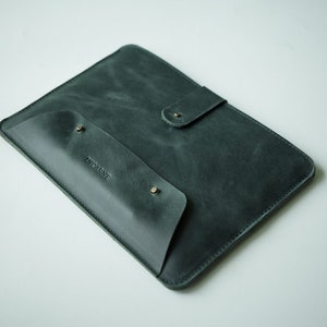 Emerald green leather tablet Remarkable 2 sleeve case