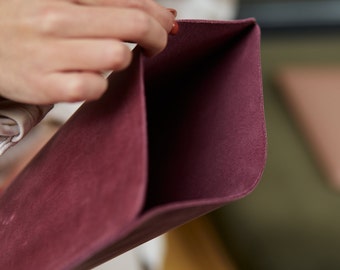 Remarquable 2 étuis, pochette/étui/housse en cuir pour tablette, pochette folio minimaliste en cuir véritable avec espace pour stylo