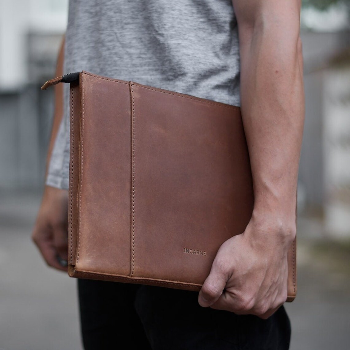 Véritable cuir laptop case Macbook 16 inch Sleeve Leather Etsy