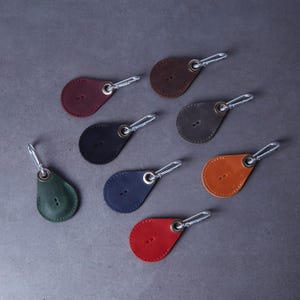 Genuine leather AirTag holder for Her | Custom keychain with AirTag holder | Leather AirTag keychain | Fast shipping from a US warehouse
