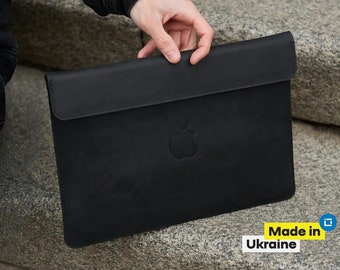 Minimalist leather laptop sleeve, aesthetic New 2022 MacBook Pro 14 M1 and Air 13 M2 case MacBook Pro 14 Designer cover, MacBook Air 15 2023