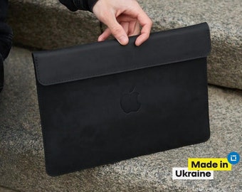 Minimalist leather New M1 / M2 2022 MacBook Pro 14 sleeve, aesthetic MacBook Air 11 case, any laptop protection cover