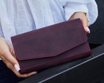 Women leather wallet, Monogrammed wallet, Personalized wallet, Wallet for Her, Leather wallet purse, Leather wallet women