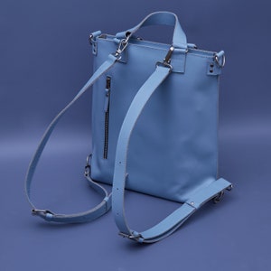 Light blue bag with detachable shoulder straps