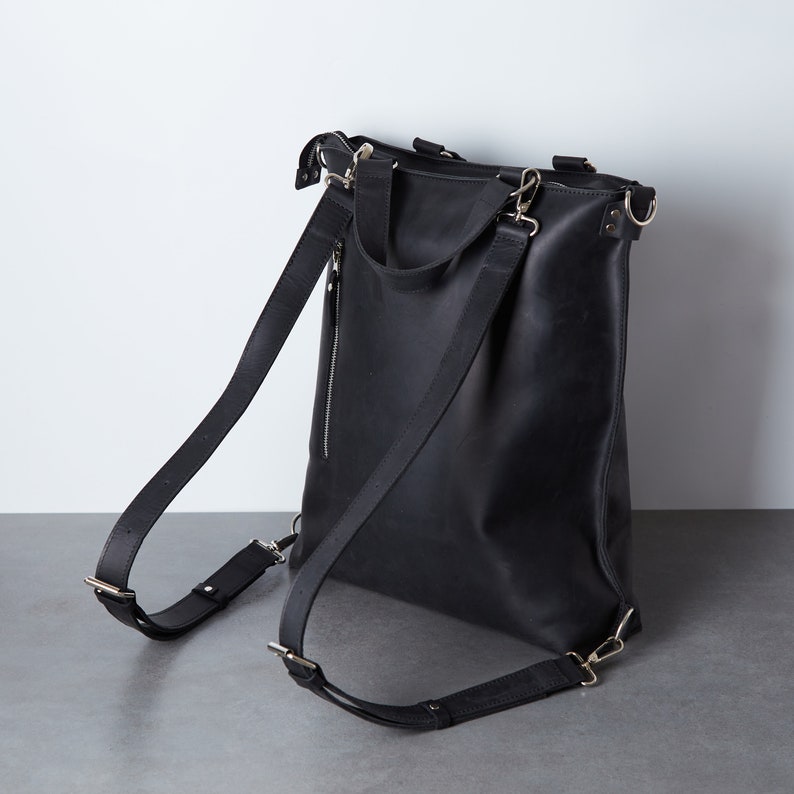 Сonvertible backpack, backpack purse, convertible backpack purse, leather backpack purse, leather backpack, convertible backpack leather image 2