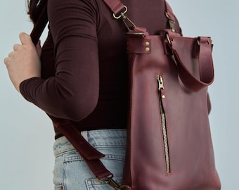 15 inch leather laptop backpack Kaya 15 inch Laptop Backpack