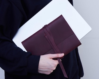 Ledermappe: Personalisierbare, nachfüllbare Buchhülle für A4/A5, ideal als Reisegeschenk