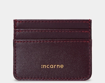 Slim Leather Card Holder: Minimalist Wallet with Card Slots, Compact Everyday Accessory