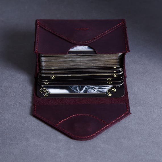 Stylish Leather Tarot Card Holder: Free Personalization, Vintage Tarot Deck Box, Fast US Shipping