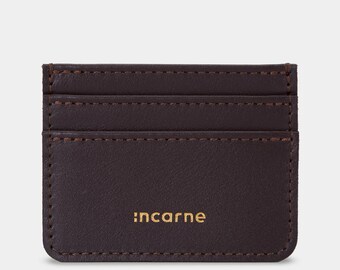 Leather Card Wallet: Small Card Case for Everyday Use, Slim Pocket Wallet