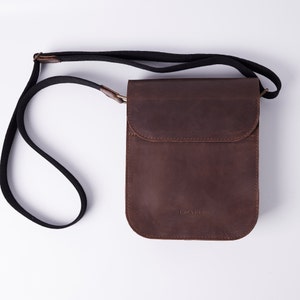 Sac bandoulière en cuir véritable fait main pour homme Sac d'équitation en cuir sac à bandoulière messager pour téléphone