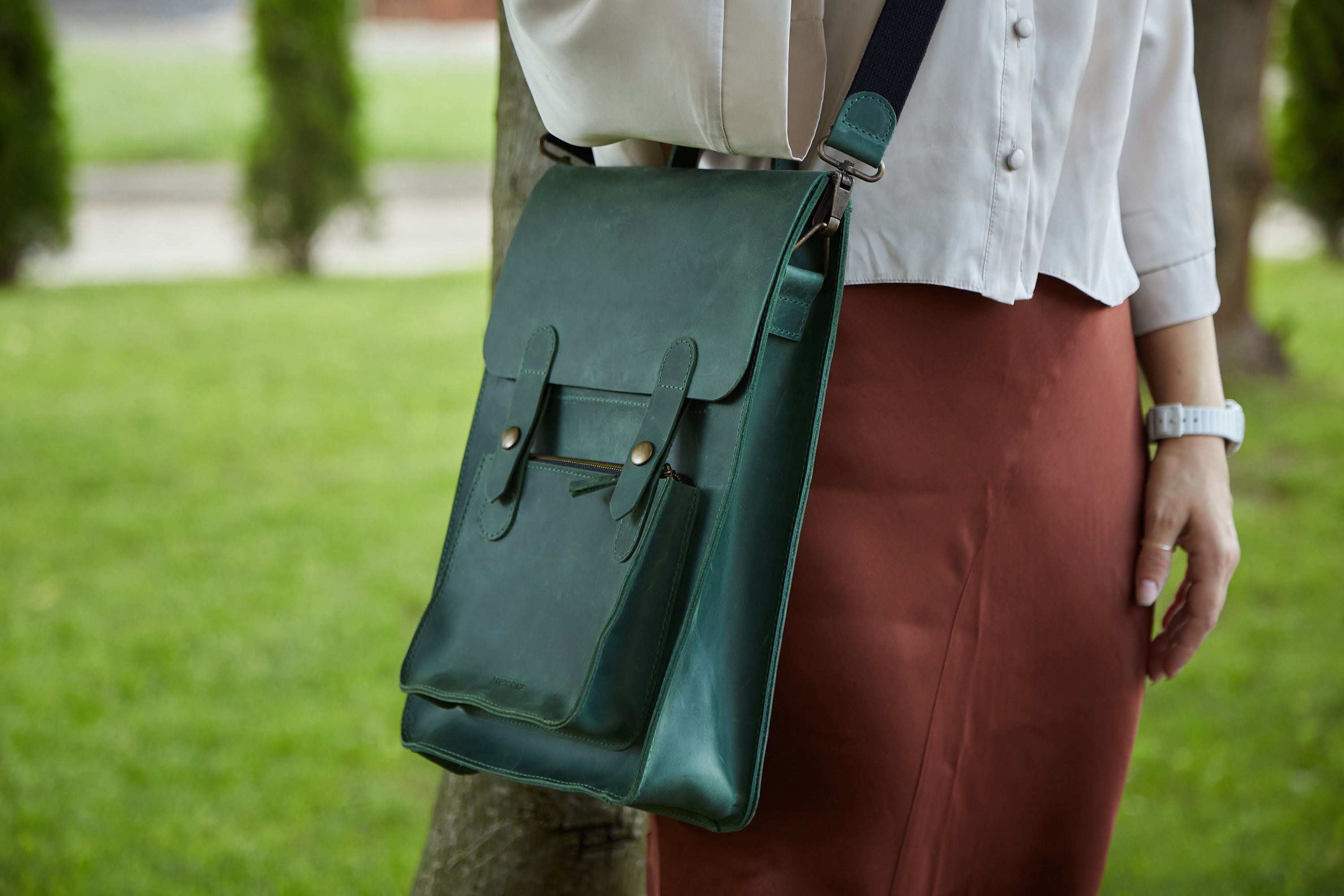 Wednesday Backpack Bag Convertible Gothic Green Purse Women 