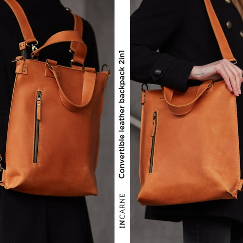 Leather Convertible Backpack main image 0