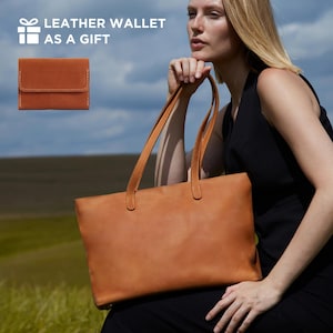 Bolso de piel para portátil MacBook 13-14 pulgadas / Oferta especial: pide un bolso de piel y llévate una billetera GRATIS / Regalos personalizados para ella