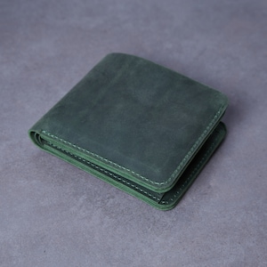 Cartera personalizada de cuero, Cartera de hombre hecha a mano, Cartera personalizada de mujer, Regalos de aniversario para novio, Regalos para él y ella