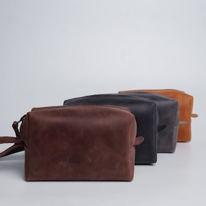Kulturtasche aus Leder personalisiert Groomsmen Geschenke Leder Kulturtasche Kulturtasche Kulturbeutel Trauzeugin Männer Geschenk Kulturbeutel Trauzeugin