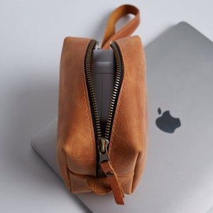 Custodia per cavi in pelle Tech Pouch, custodia per caricabatterie per mouse, organizer per cavi, organizer per cavi da viaggio, organizer per dispositivi elettronici, custodia per gadget