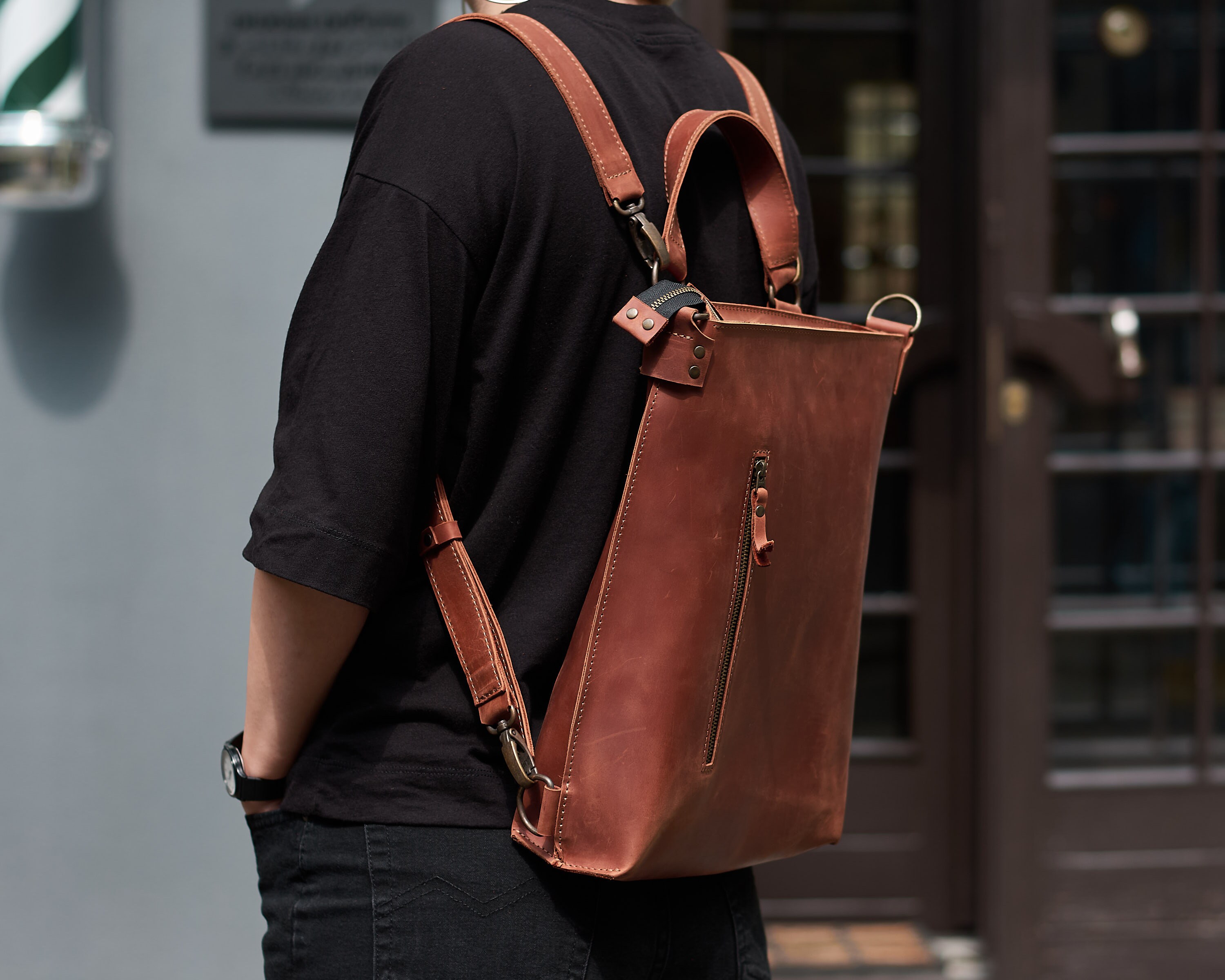 Leather Backpack Backpack Backpack Purse School Backpack Custom