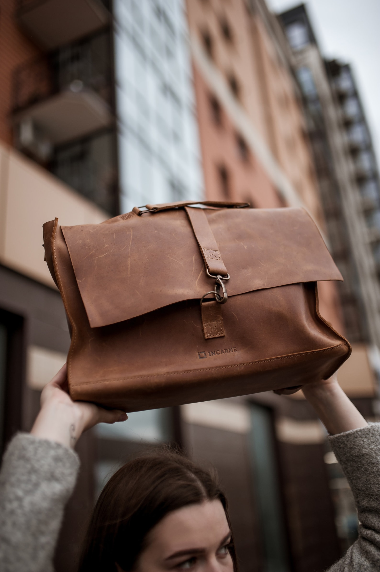 Cognac Shoulder Bag Leather Women Crossbody Bag Satchel Etsy