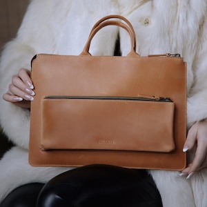 Leather Dell Sleeve: Slim 13-16 Inch Laptop Case, Dell XPS 13, 15, 17 - Protective Laptop Cover