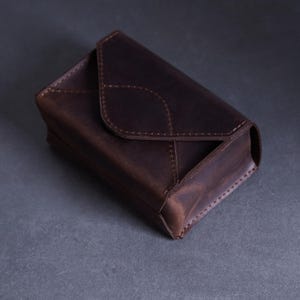 Estuche de cuero vintage para cartas de tarot: regalo especial para novias / Estuche de cuero marrón para cartas de tarot / Organizador de tarot personalizado / Herramientas de adivinación