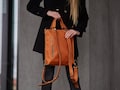 Convertible Leather Backpack: 2in1 Tote Bag, City Laptop Satchel for Her, fits 13-16" Laptop product logo
