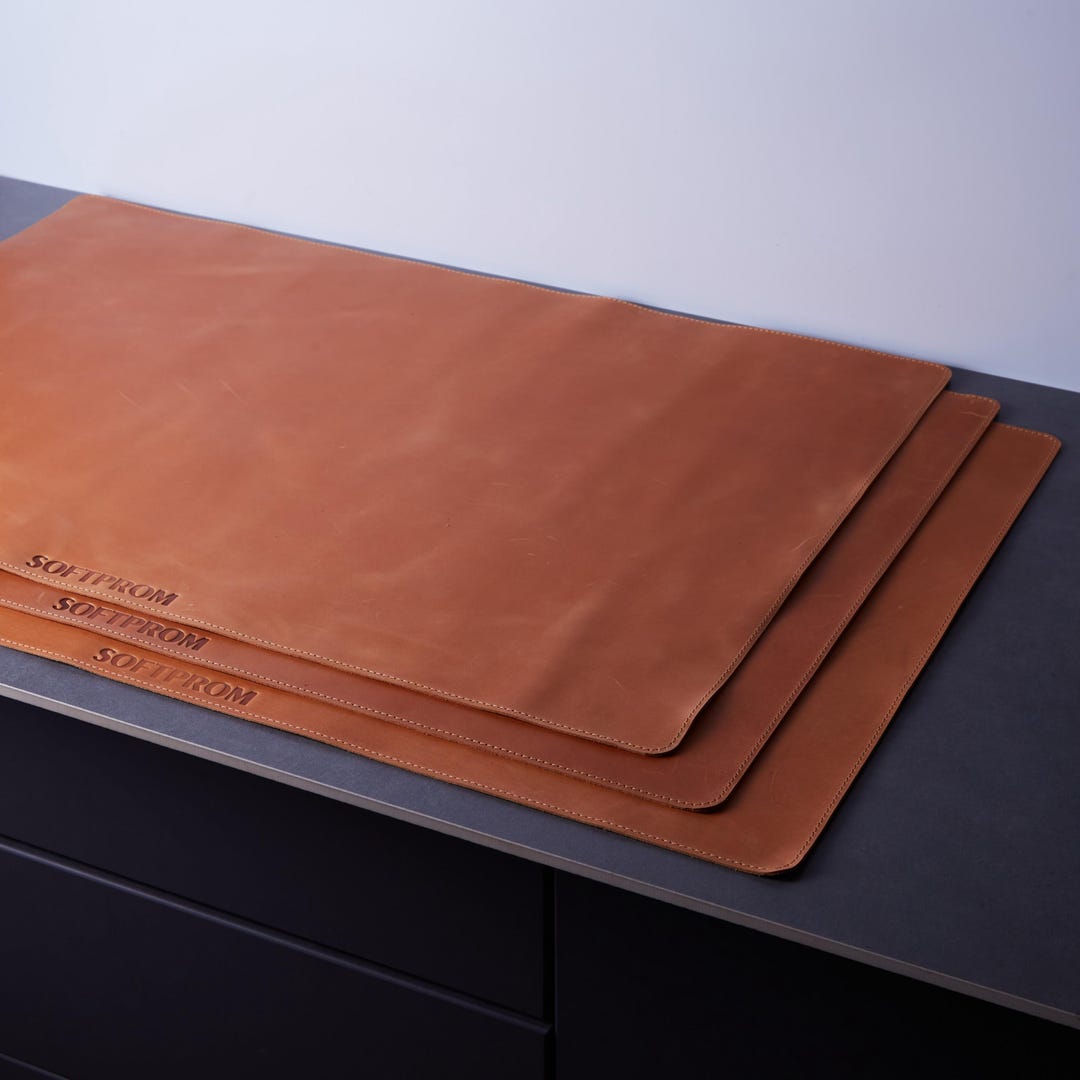 Handmade Leather Desk Pad – Custom Engraved Full-grain Desk Mat for ...