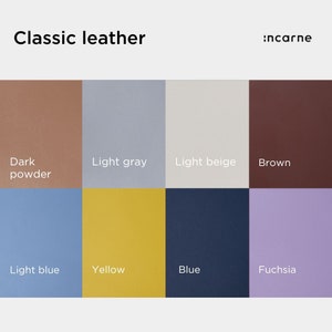 8 colors of genuine leather