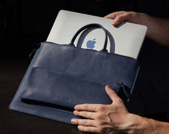 Leather Macbook Pro 13 Case Leather Laptop Sleeve Macbook Leather Case Messenger Bag Briefcase