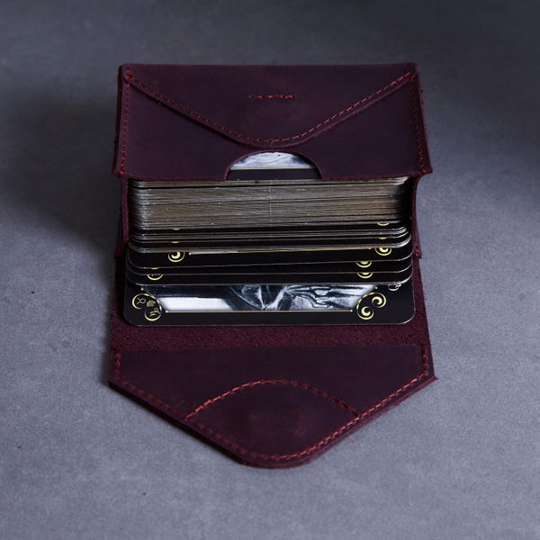 Stylish Leather Tarot Card Holder: Personalized Cards Case, Vintage Tarot Deck Box, Fast US Shipping