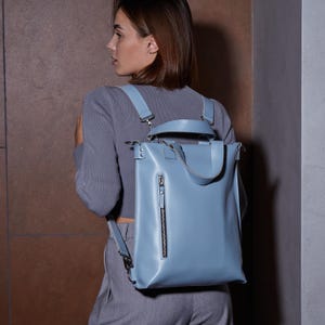 Personalized Leather School Backpack | Convertible backpack for Her | Custom Colorful Tote Bag | Back to School Bag | Shoulder Bag for Girl