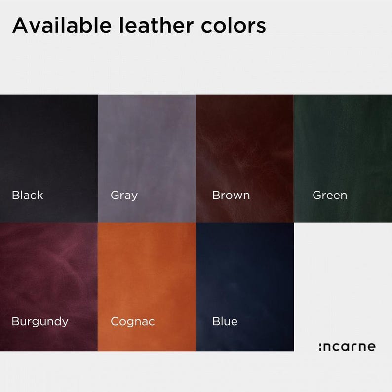 a group of different colors of leather on a white background