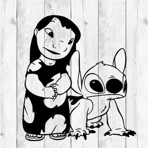 Lilo and Stitch SVG, Lilo and Stitch clipart, Stitch SVG, svg-bestanden voor de cricut, svg-bestanden voor silhouette